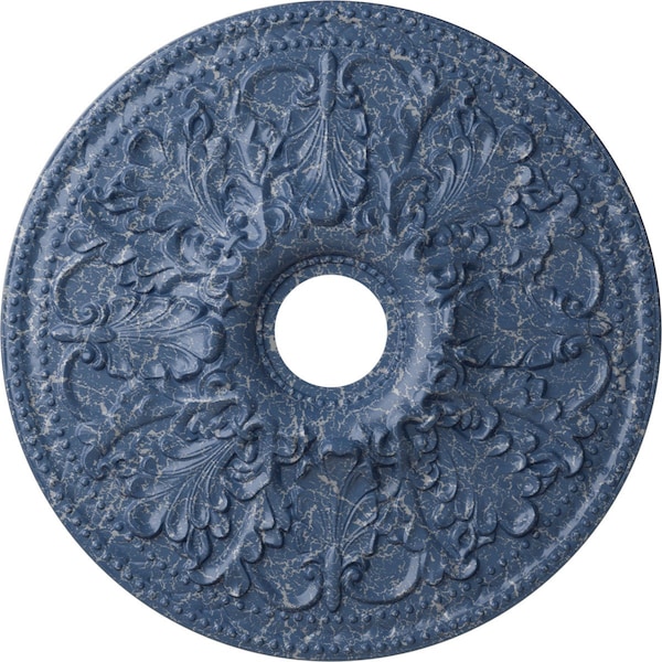 Ekena Millwork Ashley Ceiling Medallion (Fits Canopies up to 4 3/4"), 23 7/8"OD x 4"ID x 2 1/8"P, Americana Crackle CM23ASAMC - main